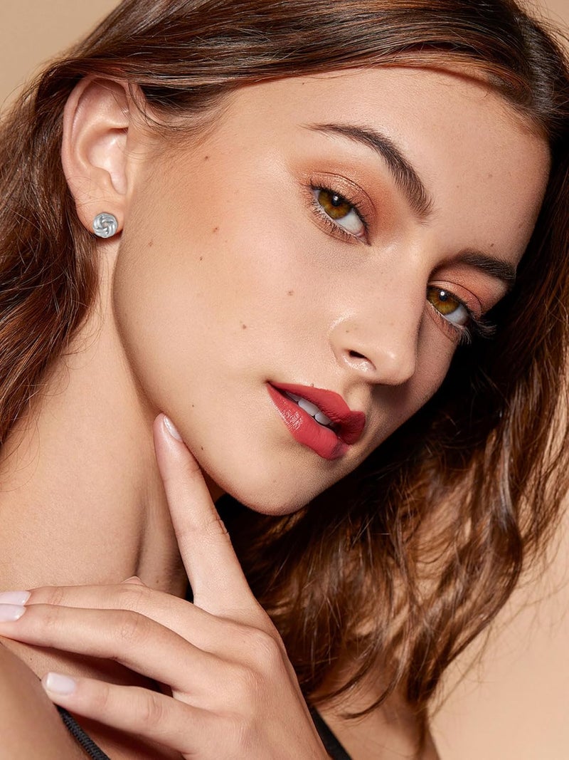 Spiritlele 14K Gold Plated Knot Earrings for Women Gold Silver Earrings Heart Link Drop Dangle Earring Chunky Golden Knotted Statement Jewelry - Image 3